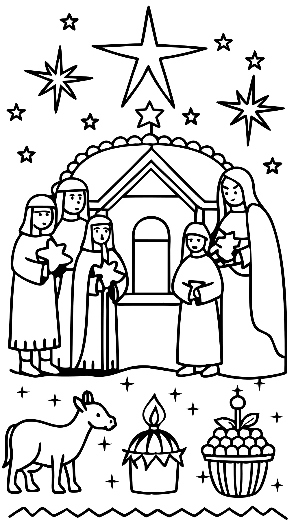 coloring pages jesus christmas